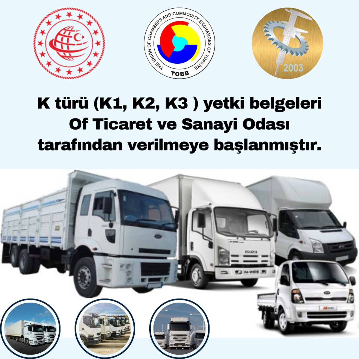 Of Ticaret ve Sanayi Odası'ndan K Belgesi hizmeti